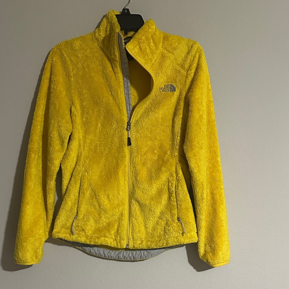 Yellow North Face Zip Up Fleece